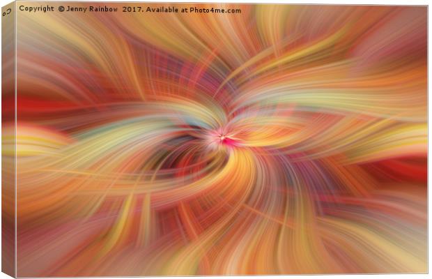 Summer Solstice. Orange Yellow Red Abstract Canvas Print by Jenny Rainbow