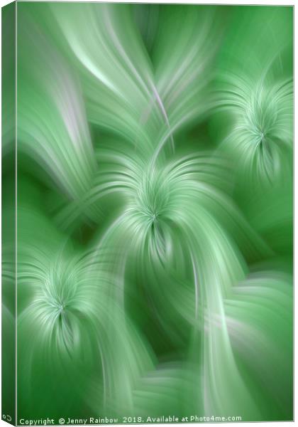 Mint Green colored abstract. Concept Healing Nature Canvas Print by Jenny Rainbow