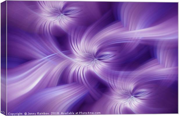 Purple Violet Abstract. Concept Spiritual Flows Canvas Print by Jenny Rainbow