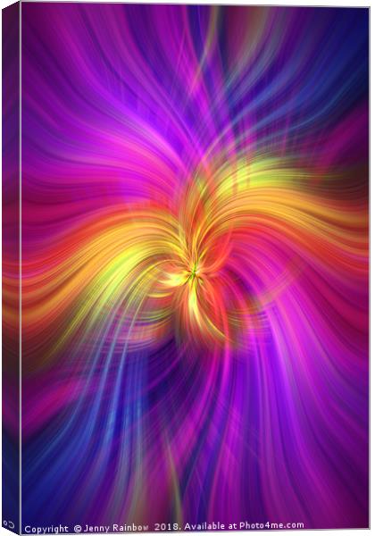 Purple violet yellow colored abstract. Concept Bird of Paradise Canvas Print by Jenny Rainbow