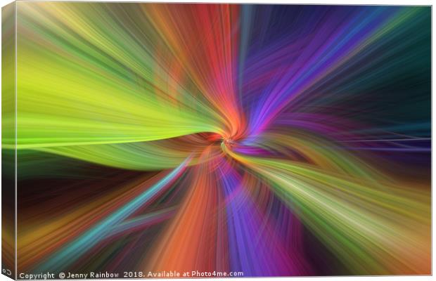 Rainbow multicilored abstract. Concept The Threads of Destiny Canvas Print by Jenny Rainbow