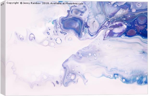 Underwater Worlds Fragment 3.  Abstract Fluid Acry Canvas Print by Jenny Rainbow