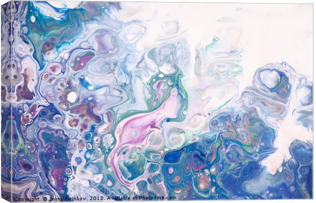 Underwater Worlds Fragment 6.  Abstract Fluid Acry Canvas Print by Jenny Rainbow