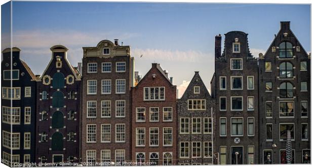 Old Houses of Amsterdam Canvas Print by Jenny Rainbow