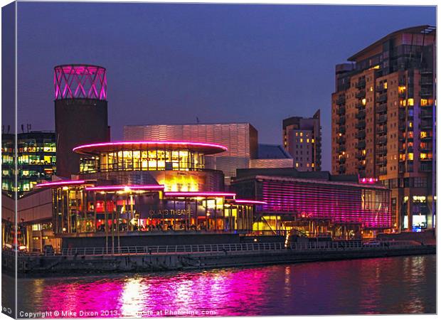 Quays Theatre Salford Canvas Print by Mike Dickinson