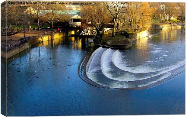  Bath Weir Canvas Print by Neil Smith