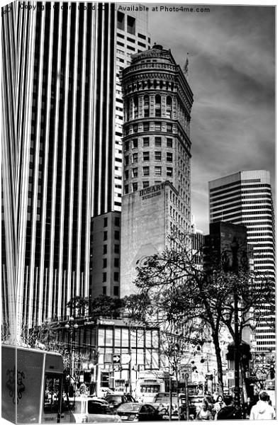 Downtown San Francisco Canvas Print by chris wood