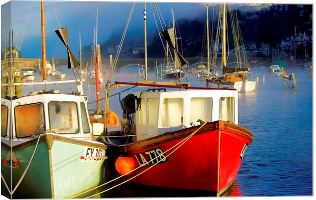 Looe Harbour Canvas Print by chris wood