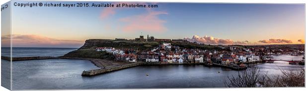  Whitby Harbour Canvas Print by richard sayer