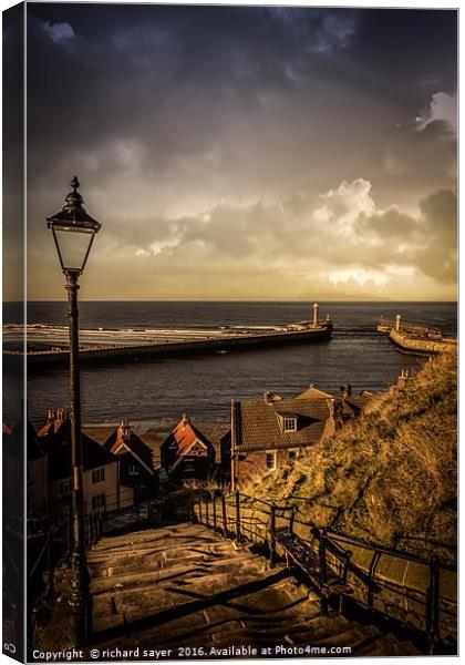 Vintage Whitby Canvas Print by richard sayer