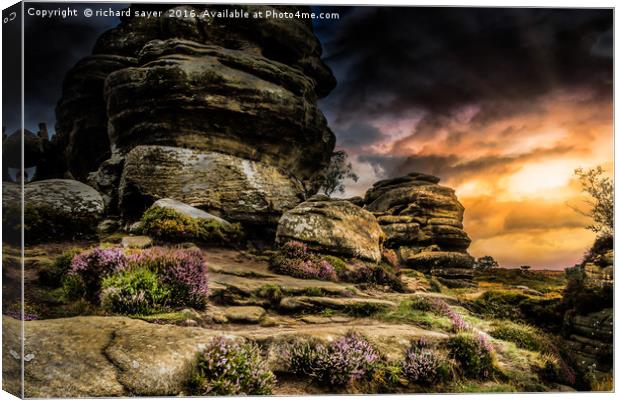 Boulders Canvas Print by richard sayer