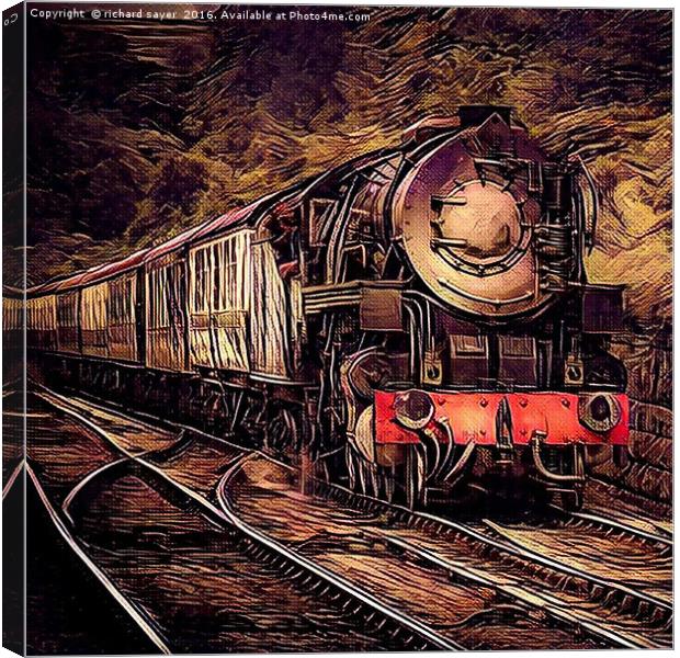 Steam Journey Canvas Print by richard sayer