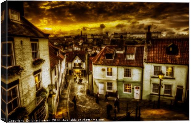 Bygone Whitby Canvas Print by richard sayer