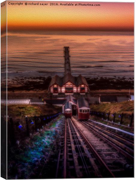 The Blue LIne Canvas Print by richard sayer