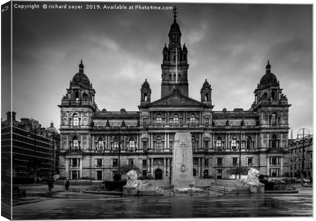 Chambers of Glasgow Canvas Print by richard sayer