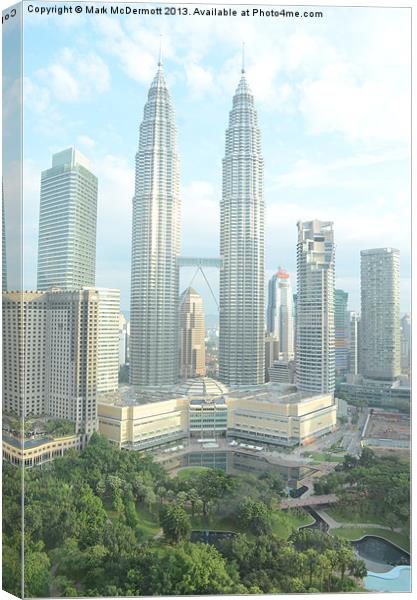 Towers and KLCC Canvas Print by Mark McDermott