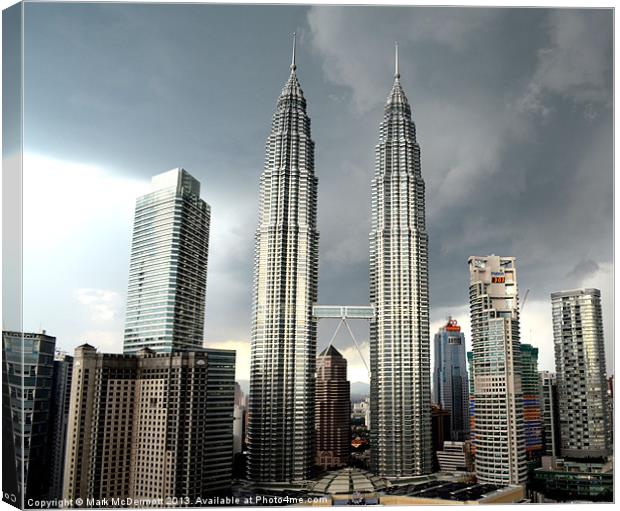 Twin Towers KL Canvas Print by Mark McDermott