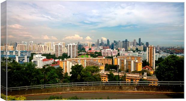 Singapore from Mt Faber Canvas Print by Mark McDermott