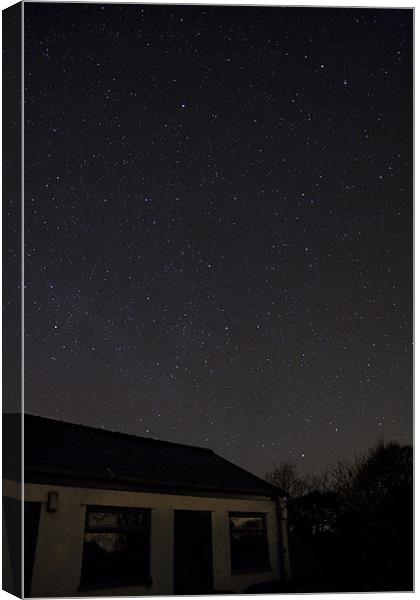 Night with the stars Canvas Print by Leon Conway