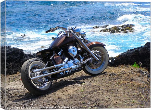 Chopper by the sea Canvas Print by Lee Mullins