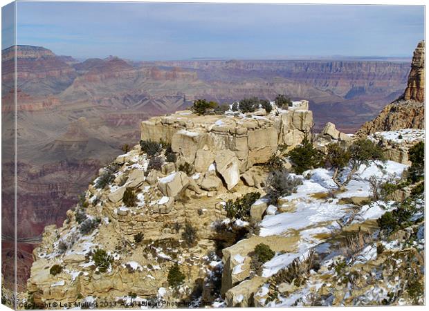 Winter in the Grand Canyon Canvas Print by Lee Mullins