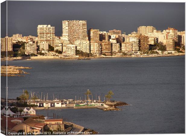 Alicante before the storm Canvas Print by Lee Mullins