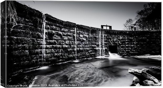 Fithy Dam Canvas Print by Jon  Crowther