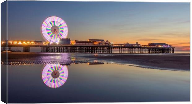 Central Pier Big Wheel at Blackpool Canvas Print by Gary Kenyon