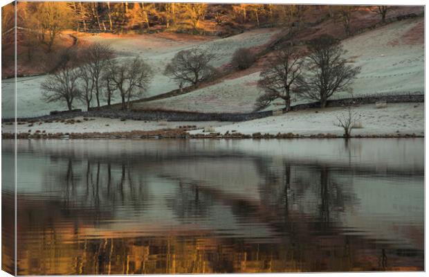 Cold and frosty morning at Rydalwater Canvas Print by Gary Kenyon
