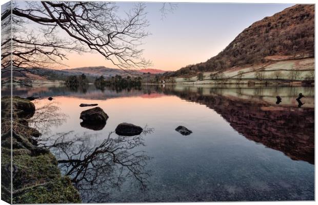 Sunsrise At Rydalwater Canvas Print by Gary Kenyon