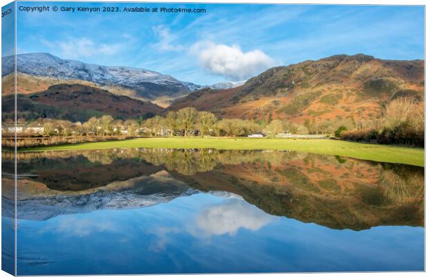 Coniston Reflections  Canvas Print by Gary Kenyon