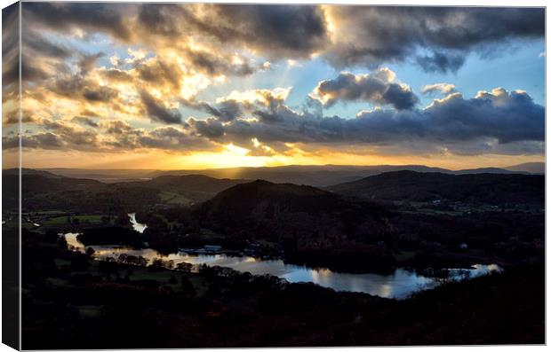 Looking Down at Lakeside - Windermere Canvas Print by Gary Kenyon