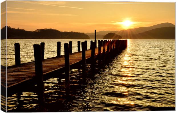 On Golden Pond - Coniston Canvas Print by Gary Kenyon