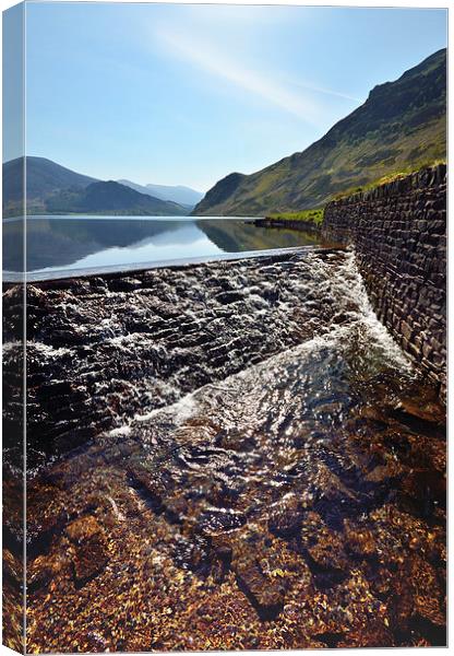 Water Level At Ennerdale Canvas Print by Gary Kenyon