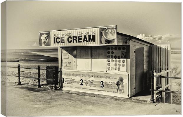 Ice Cream Kiosk Fleetwood Canvas Print by Gary Kenyon