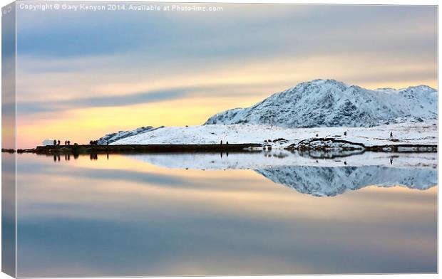  Stickle Tarn Sunset Reflections Canvas Print by Gary Kenyon