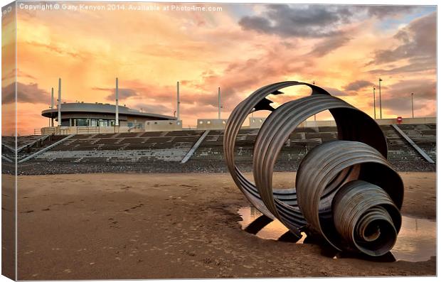  Mary's Shell Cleveleys Beach Canvas Print by Gary Kenyon