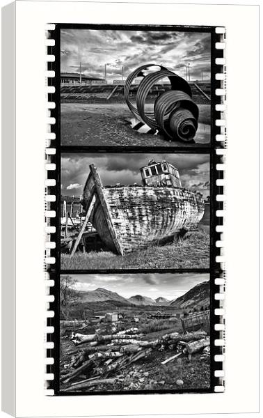 Retro Film Triptych Canvas Print by Gary Kenyon