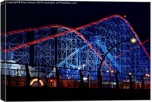  Pepsi Max Big One Roller Coaster Blackpool Canvas Print by Gary Kenyon