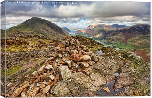  On Route To Haystack From Fleetwith Pike Canvas Print by Gary Kenyon