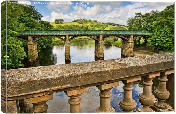 Bridges Over The River Lune Canvas Print by Gary Kenyon