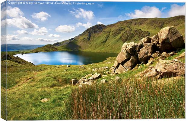  Leverswater Old Man Of Coniston Canvas Print by Gary Kenyon