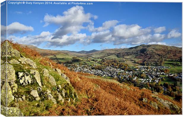  Looking Down On Ambleside  Canvas Print by Gary Kenyon