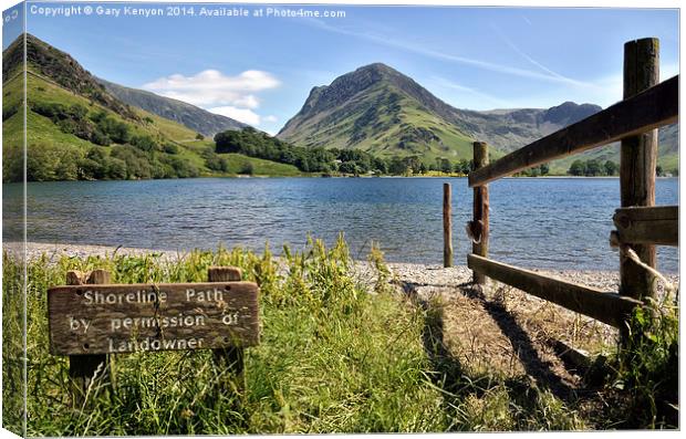  Buttermere Shoreline Canvas Print by Gary Kenyon