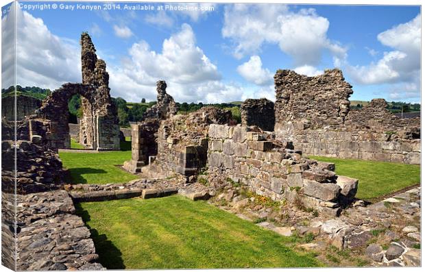  Sawley Abbey Canvas Print by Gary Kenyon