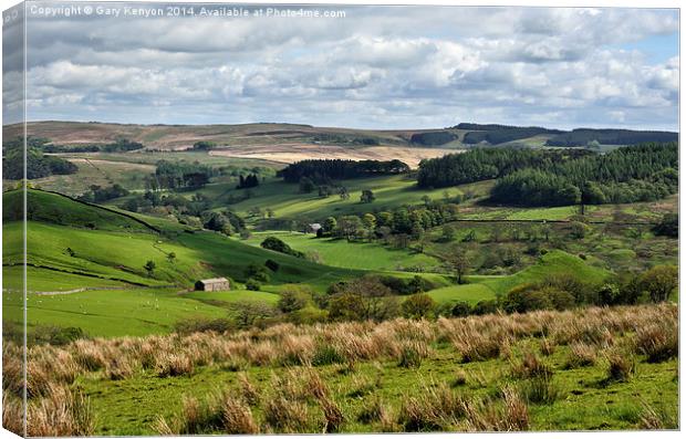  Rolling Hills Of Lancashire Bowland Forrest Canvas Print by Gary Kenyon