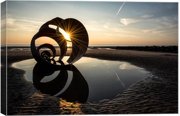  Starburst Sun at Mary's Shell - Cleveley's Canvas Print by Gary Kenyon