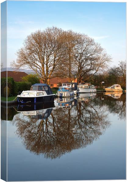  Canal Reflections Canvas Print by Gary Kenyon