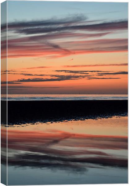 Blackpool Sunset Sky Canvas Print by Gary Kenyon