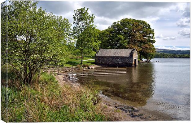 Windermere Boathouse Canvas Print by Gary Kenyon
